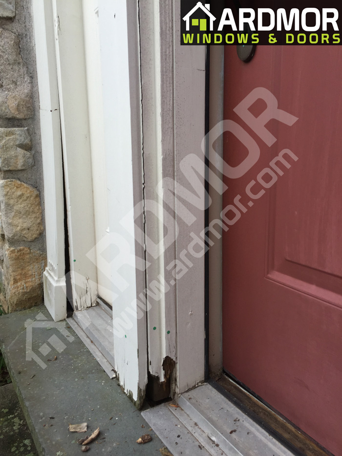 Entry_Door_Frame_Repair_in_Upper_Gwynedd_Township_PA_before