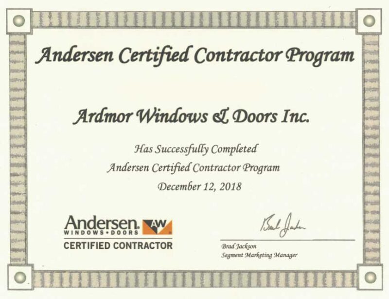 Image showcasing Andersen Window Replacement | ARDMOR, Inc